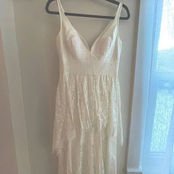 black dress with white lace overlay Lace Overlay Dress – Dance Sophisticates main image 0
